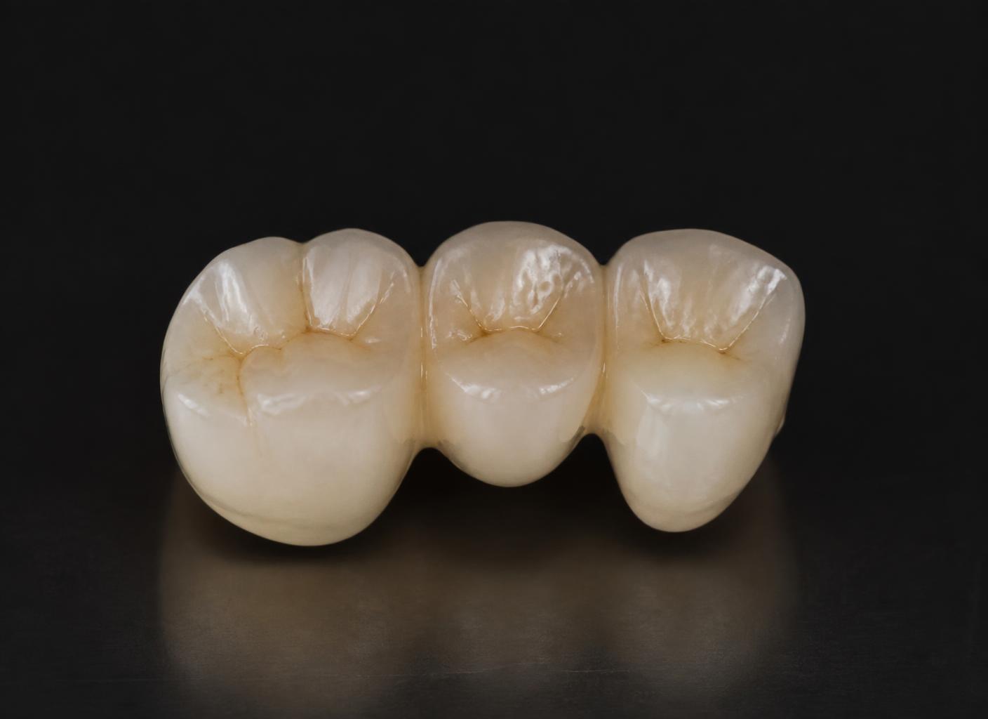 Puente de zirconio multicapa con anatomía natural